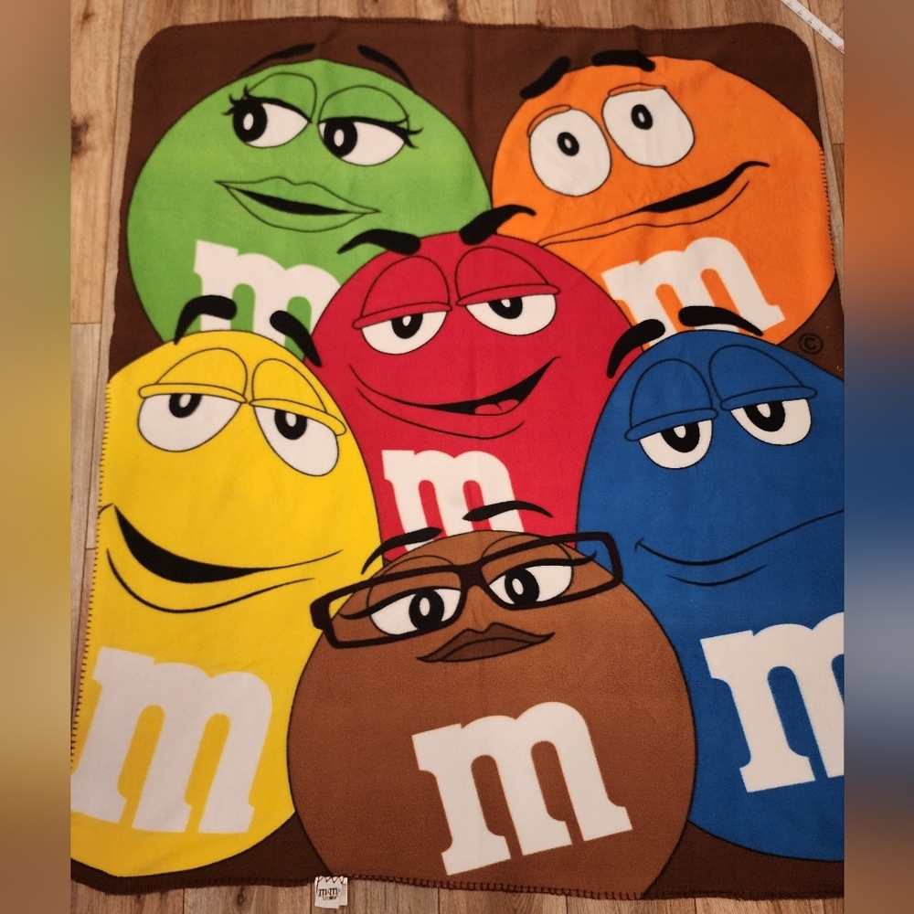 M&M'S World Cozy Brown Blanket
